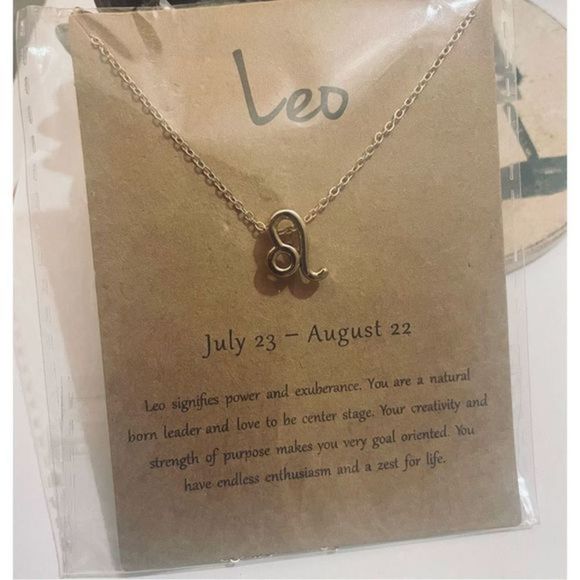 Leo GOLD ZODIAC STAR SIGN HOROSCOPE NECKLACE - Picture 9 of 11